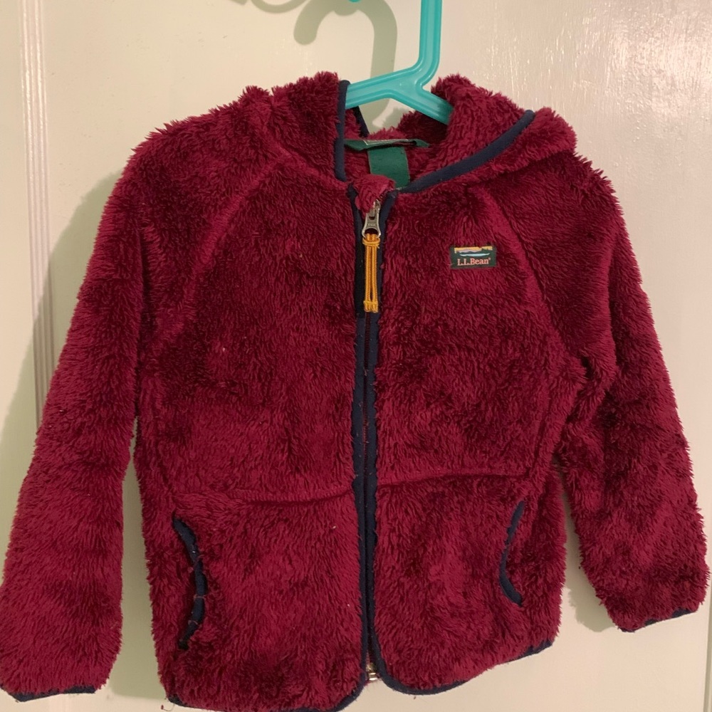 LL Bean 4T Kids Sherpa Jacket with Bear Ears